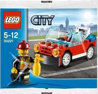LEGO Set-Fire Car (Polybag)-Town / City / Fire-30221-1-Creative Brick Builders